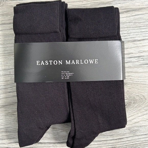 New Easton Marlowe Black 6 Pack of Socks Mens Sz 6-9 - Picture 1 of 5